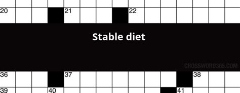 Stable diet crossword clue