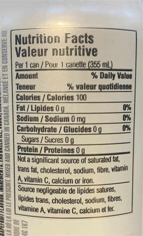 Nutrl nutrition facts