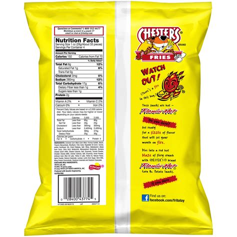 Hot fries nutrition facts